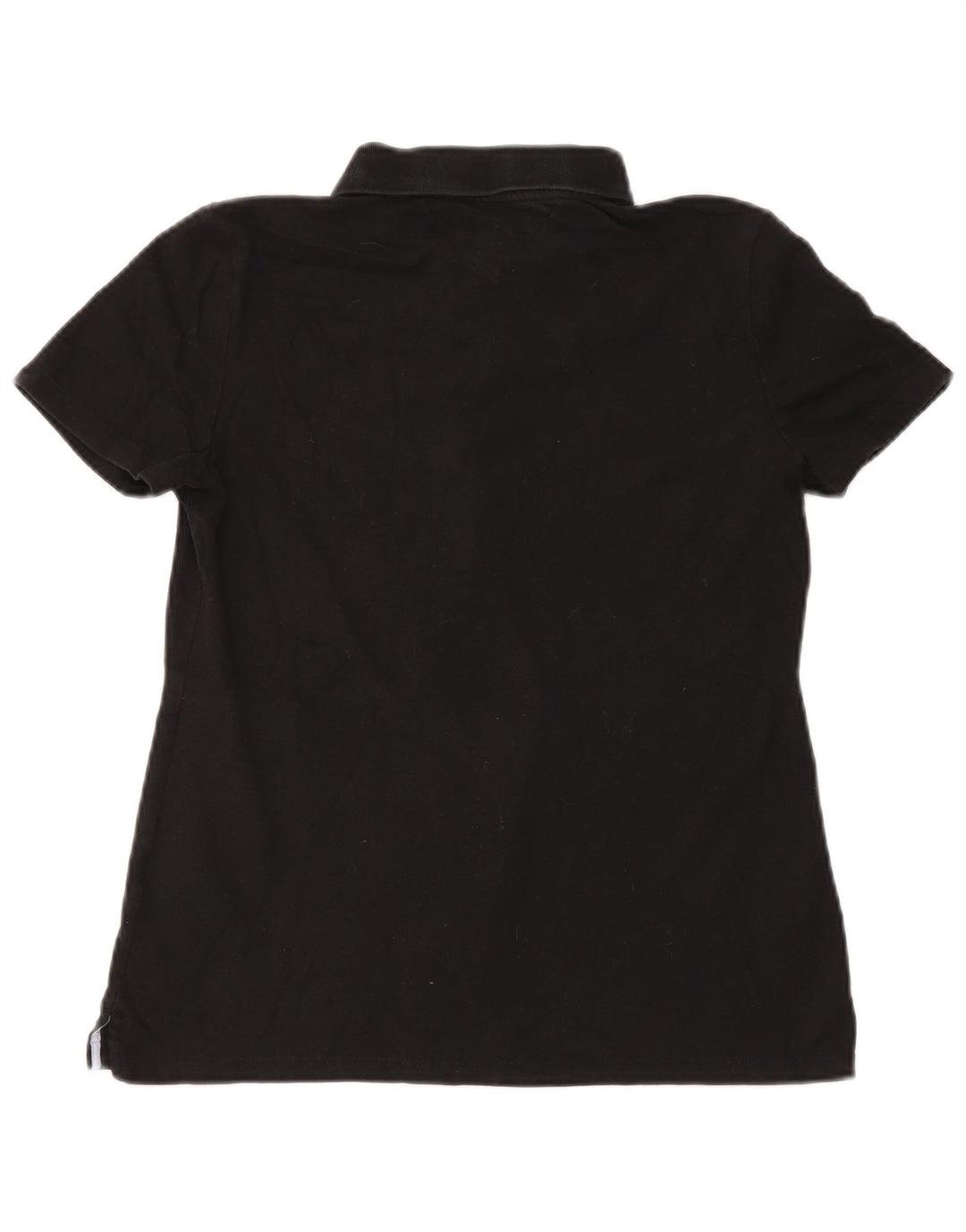 Tommy Hilfiger Dame Polo Shirt UK 12 Medium Sort Bomuld