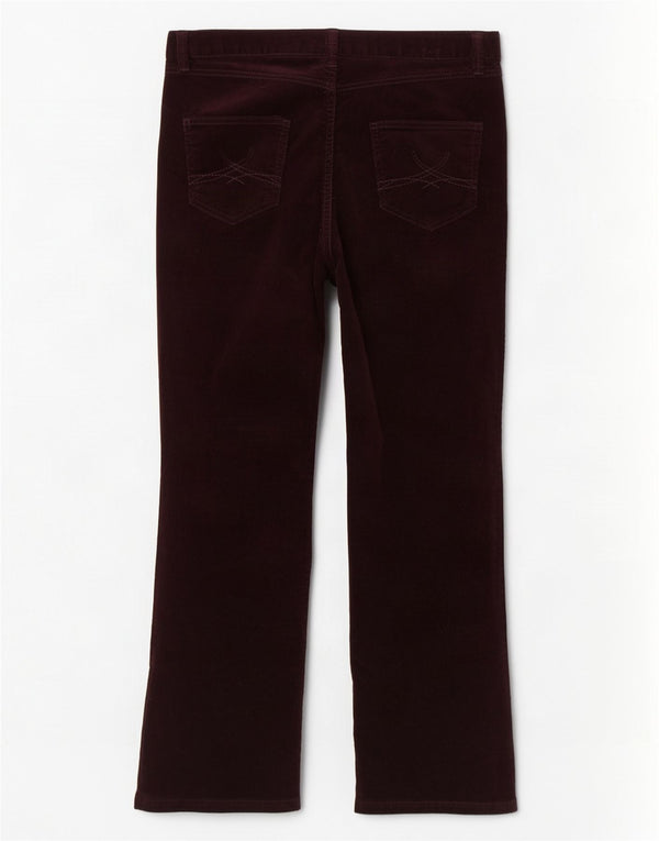 Marks & Spencer fløjlsbukser til kvinder UK 14 Medium W34 L27 Burgundy