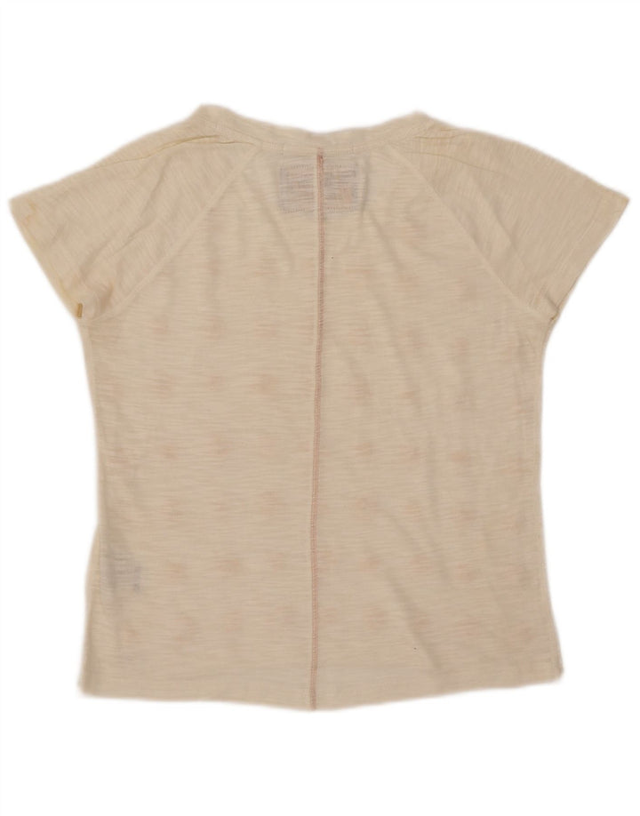 SUPERDRY T-shirt top til kvinder UK 10 Lille hvid bomuld