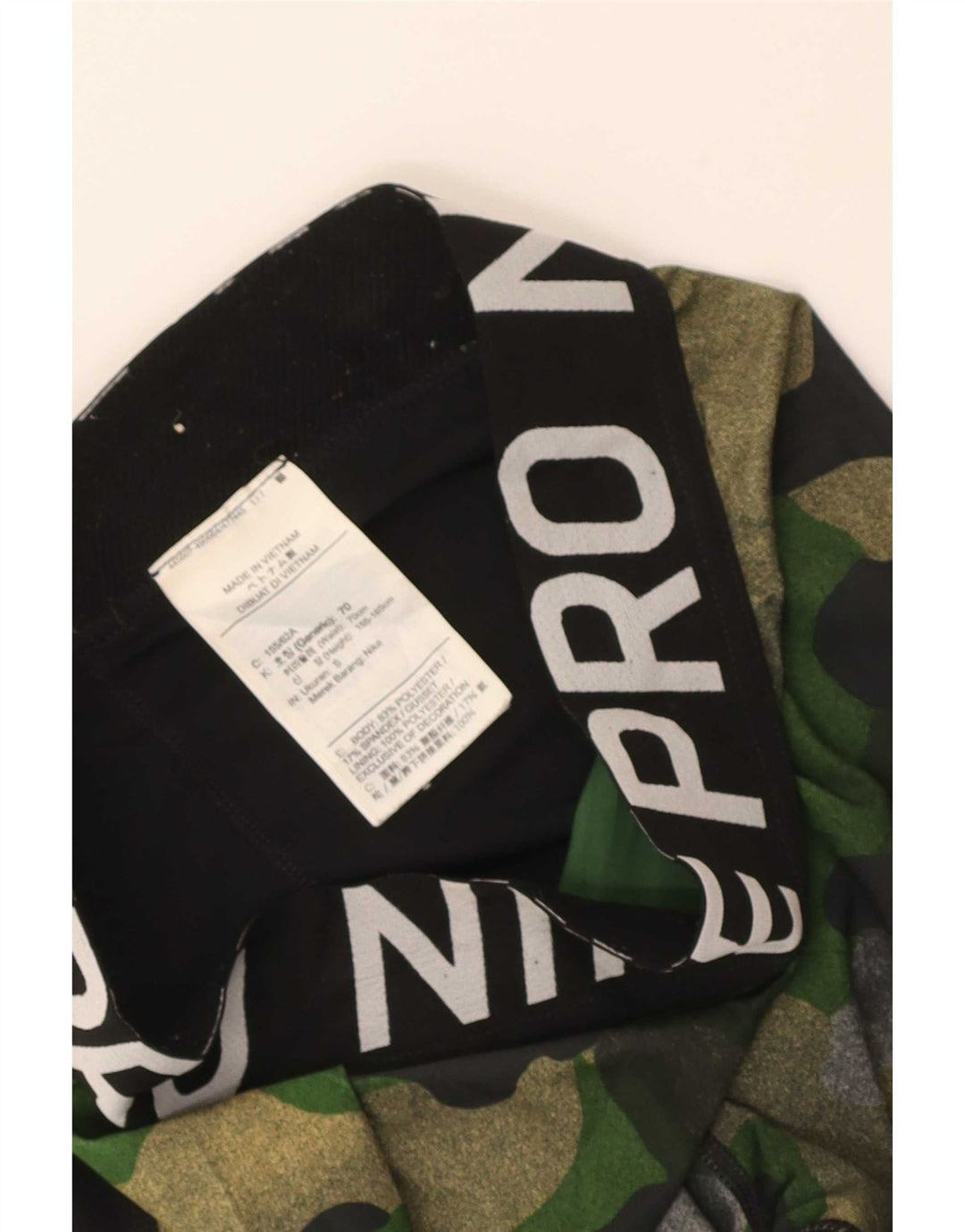 Nike Dame Grafiske Leggings UK 4 XS Sort Camouflage Polyester