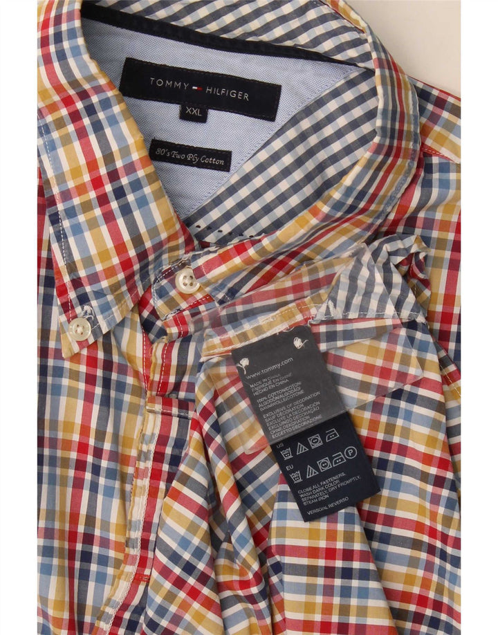 Tommy Hilfiger herreskjorte 2XL flerfarvet ternet bomuld