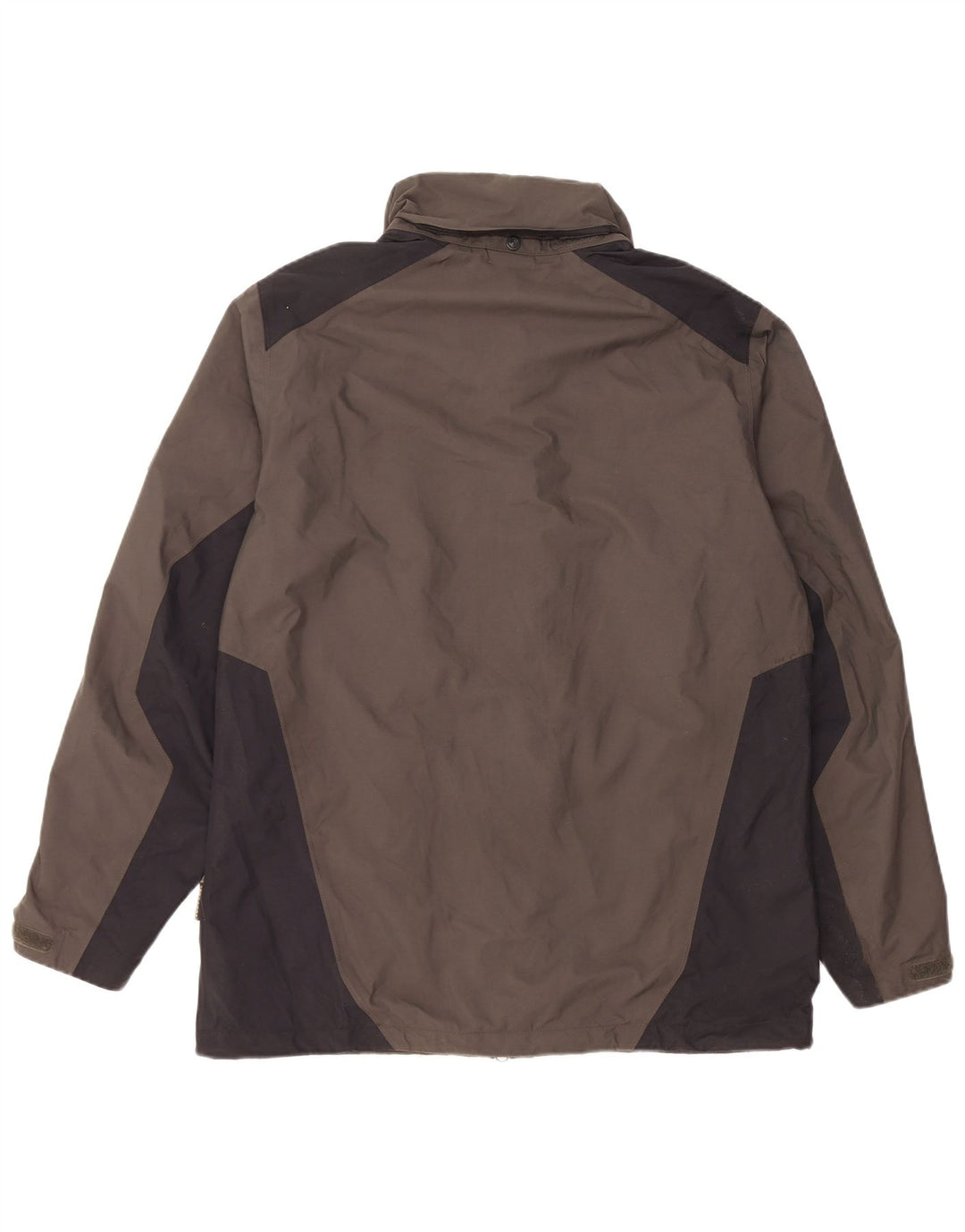Jack Wolfskin Regnjakke til mænd UK 36/38 Medium Grey Colourblock Polyamid