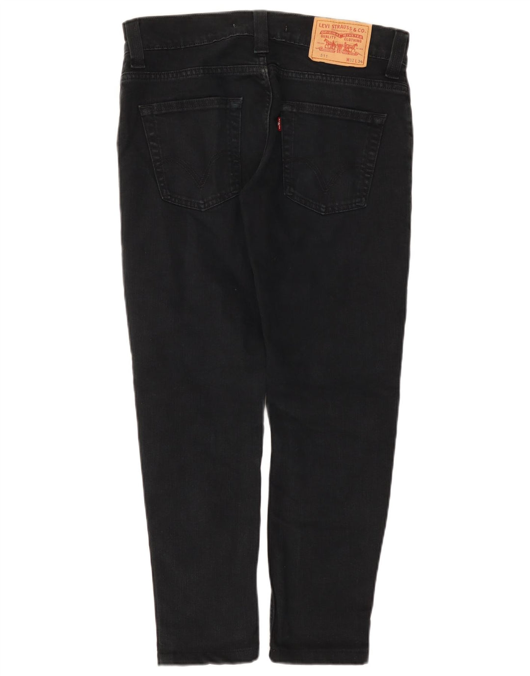 Levi's Herre 511 Slim Jeans W32 L27 Sort Bomuld