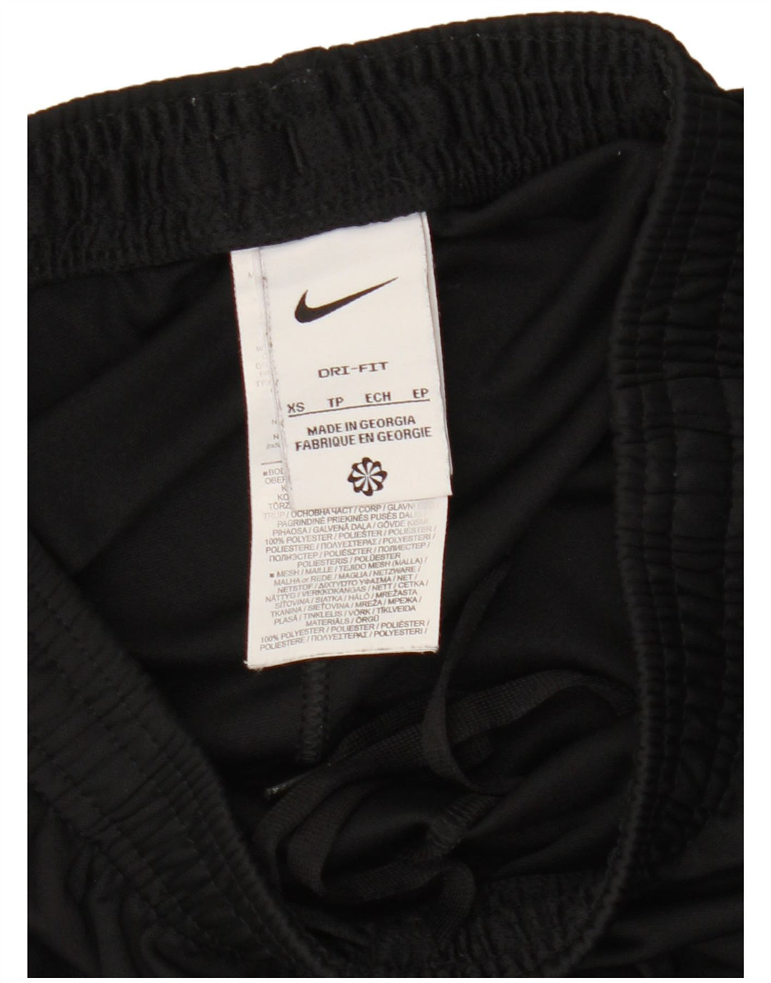 Nike Dame Dri Fit træningsdragt Bukser UK 6 XS Sort Polyester