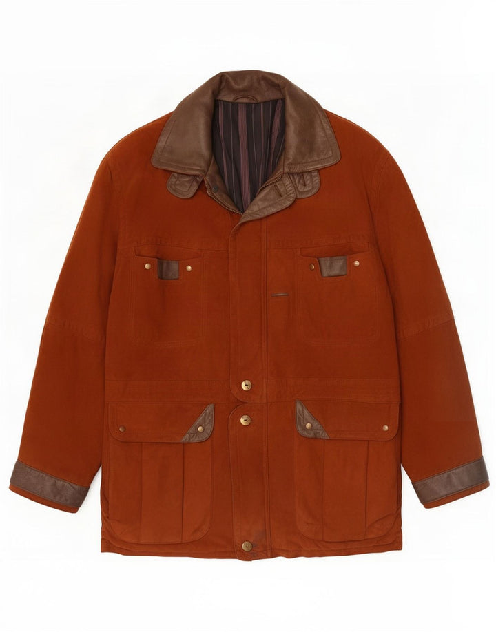 Maddox Herre Ruskind Utility Jacket IT 52 XL Brun Colourblock