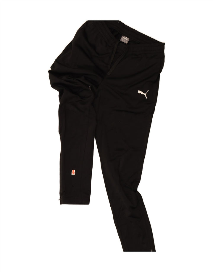 PUMA Boys Tracksuit Trousers Joggers 9-10 Years Small Black Vintage Puma and Second-Hand Puma from Messina Hembry 