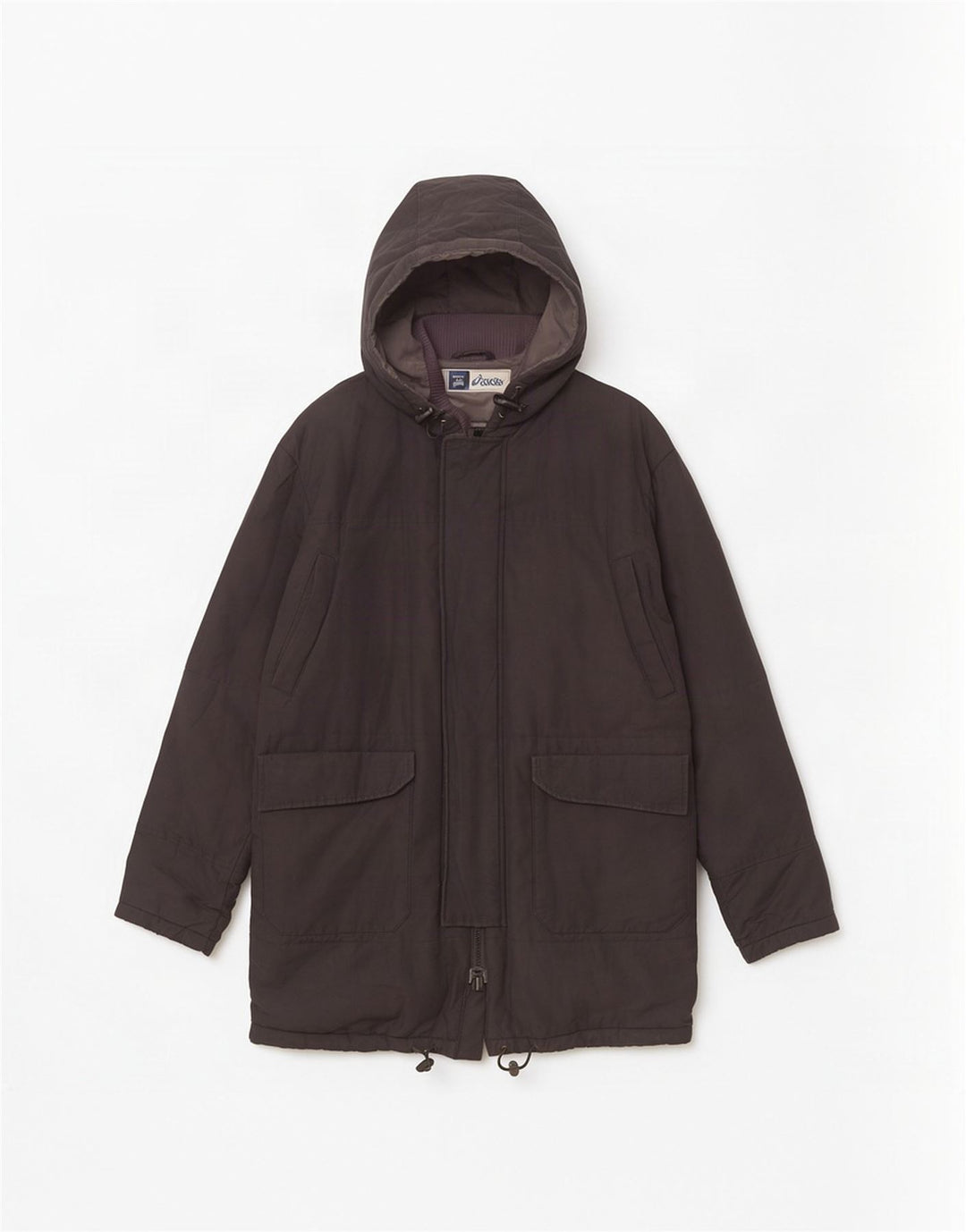 Asics Herre Hooded Parka Jacket UK 40 Large Black