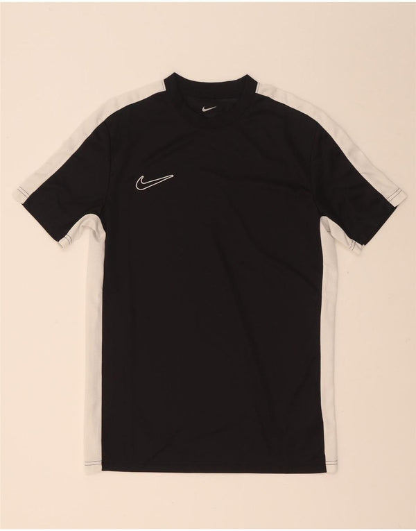 Nike Herre Dri Fit Slim Fit T-shirt Top Medium Sort Colourblock Polyester