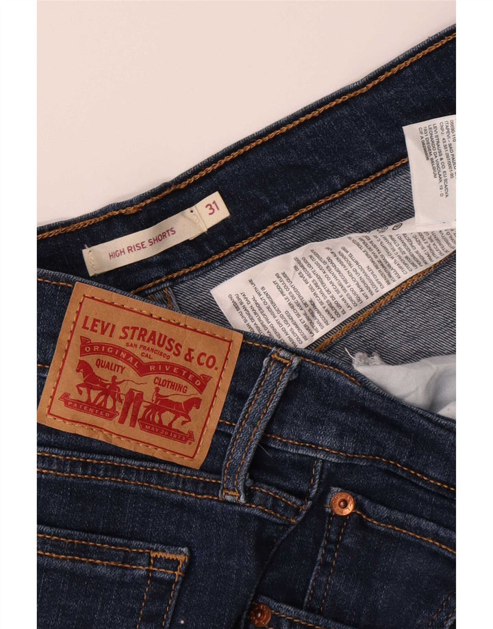 Levi's højtaljede denimshorts til kvinder W31 mellemblå bomuld