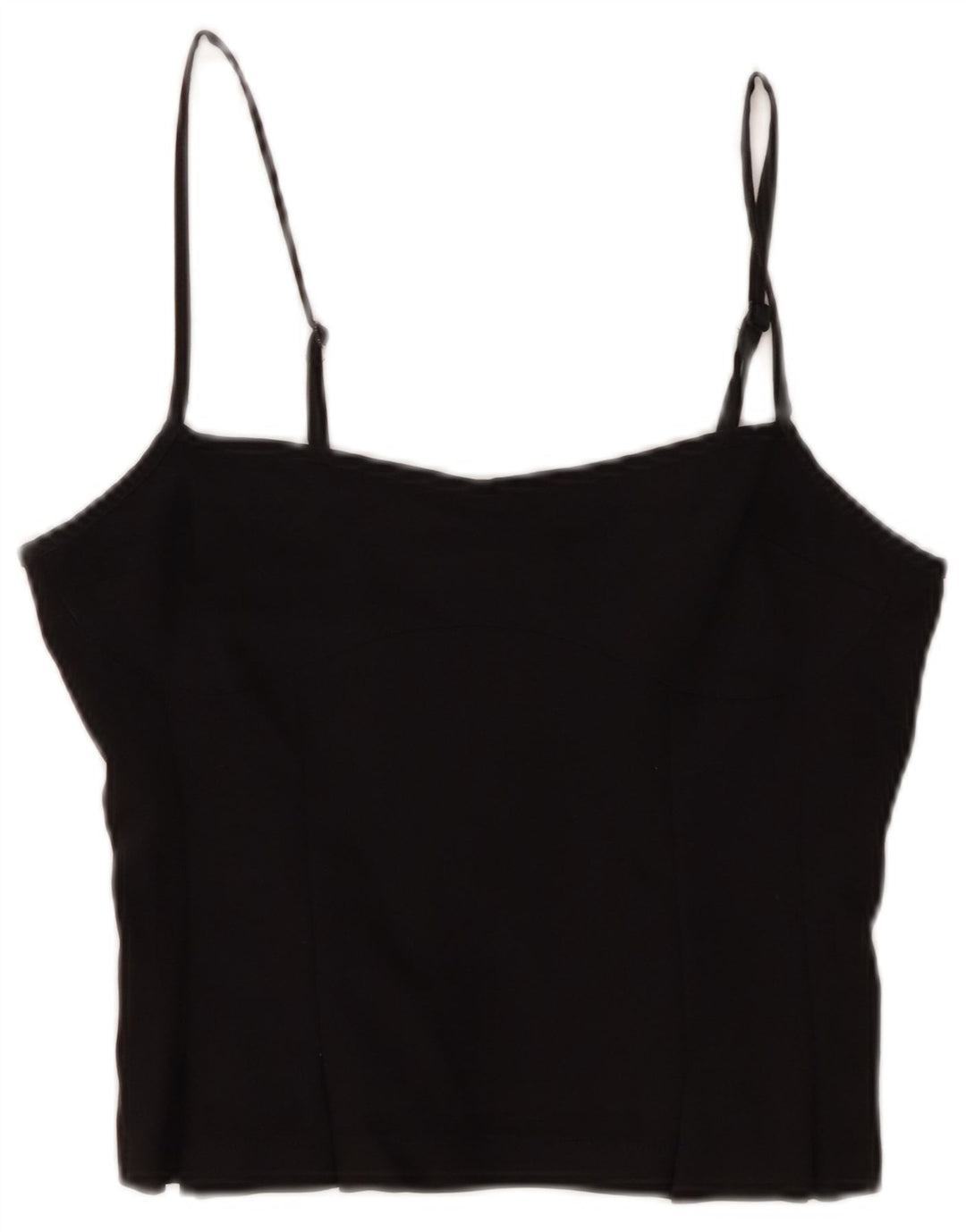Peachy Den Dame Crop Cami Top UK 12 Medium Sort Bomuld