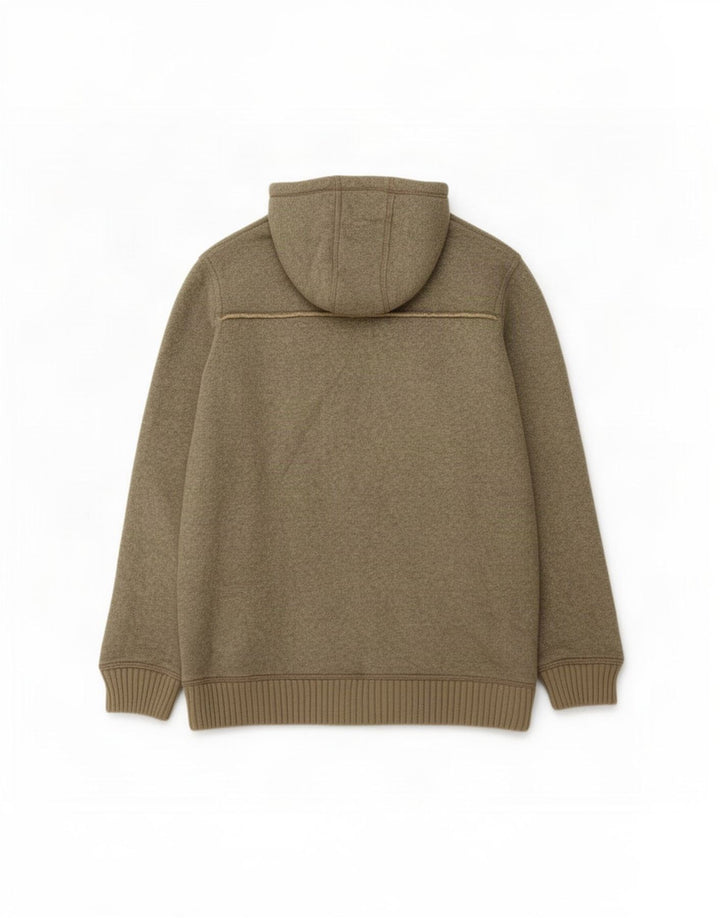 Marks & Spencer Herre Blue Harbor Hættetrøje med lynlås Stor Khaki Polyester