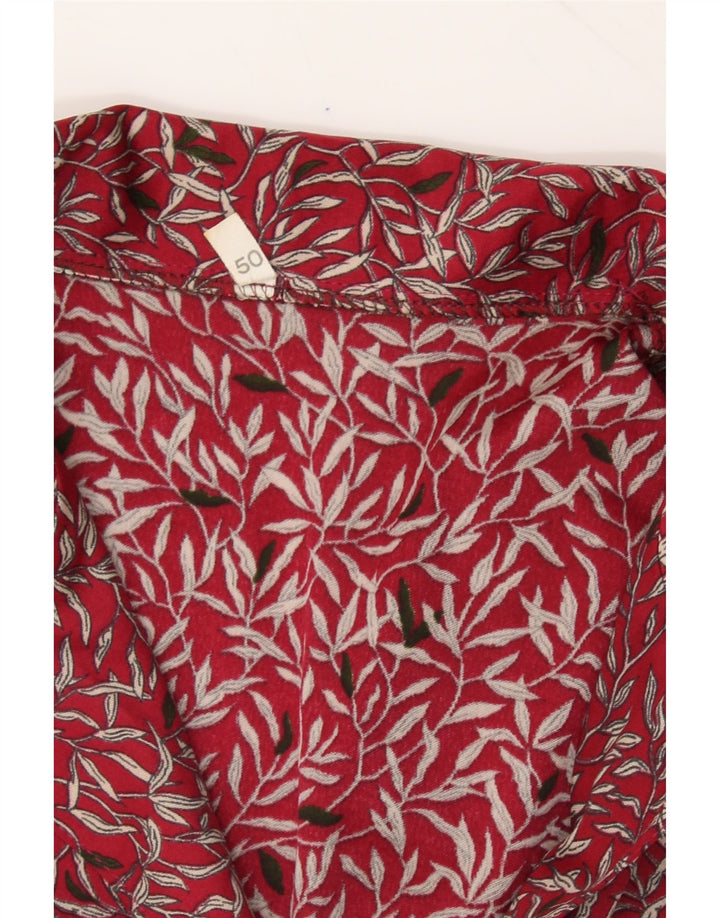 VINTAGE Womens Pullover Shirt IT 50 XL Red Floral Vintage Vintage and Second-Hand Vintage from Messina Hembry 