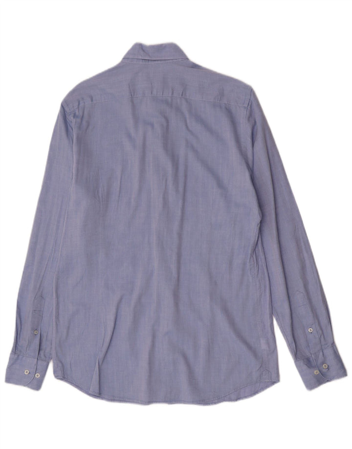 Massimo Dutti Herreskjorte EU 40 15 1/2 Mellemblå Bomuld