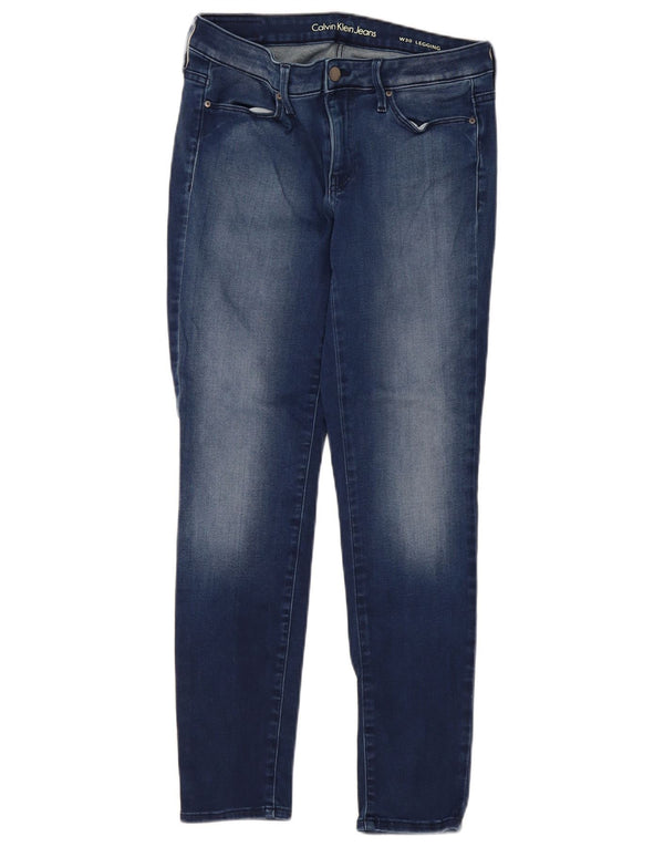 Calvin Klein Dame Legging Skinny Jeans W30 L30 Blå Bomuld