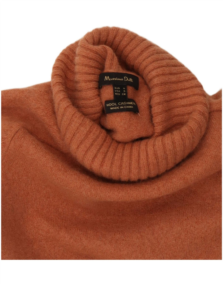 Massimo Dutti Pige Rullehalstrøje 7-8 År Lille Brun Uld