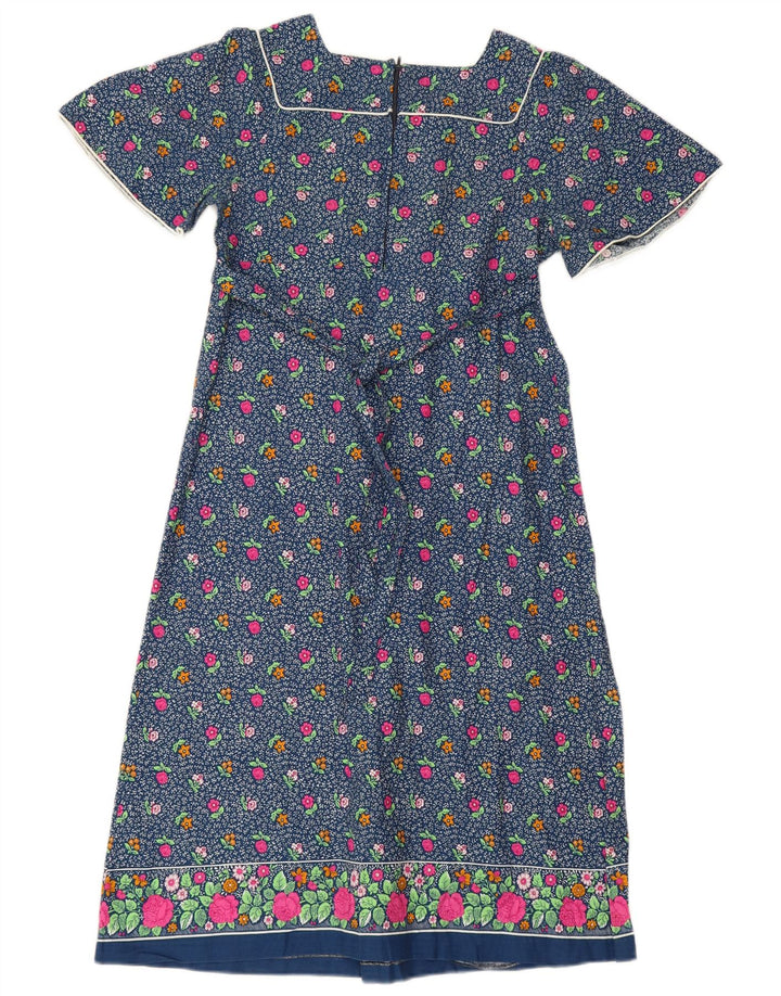 Nuova Moda Dame Maxi Dress IT 44 Medium Blue Floral