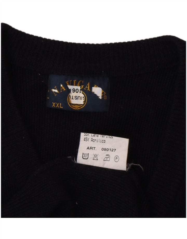 Navigare Herrevest Tank Top 2XL Marineblå Uld
