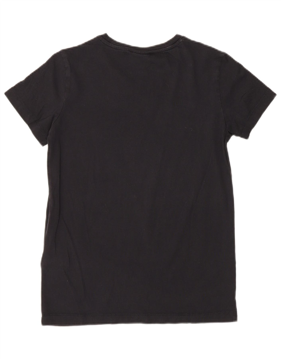 Champion Dame Grafisk T-Shirt Top UK 10 Lille Sort