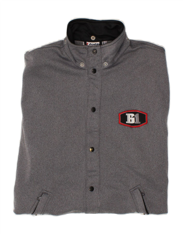 LOTTO Mens Tracksuit Top Jacket UK 36/38 Small Grey Polyester Vintage Lotto and Second-Hand Lotto from Messina Hembry 