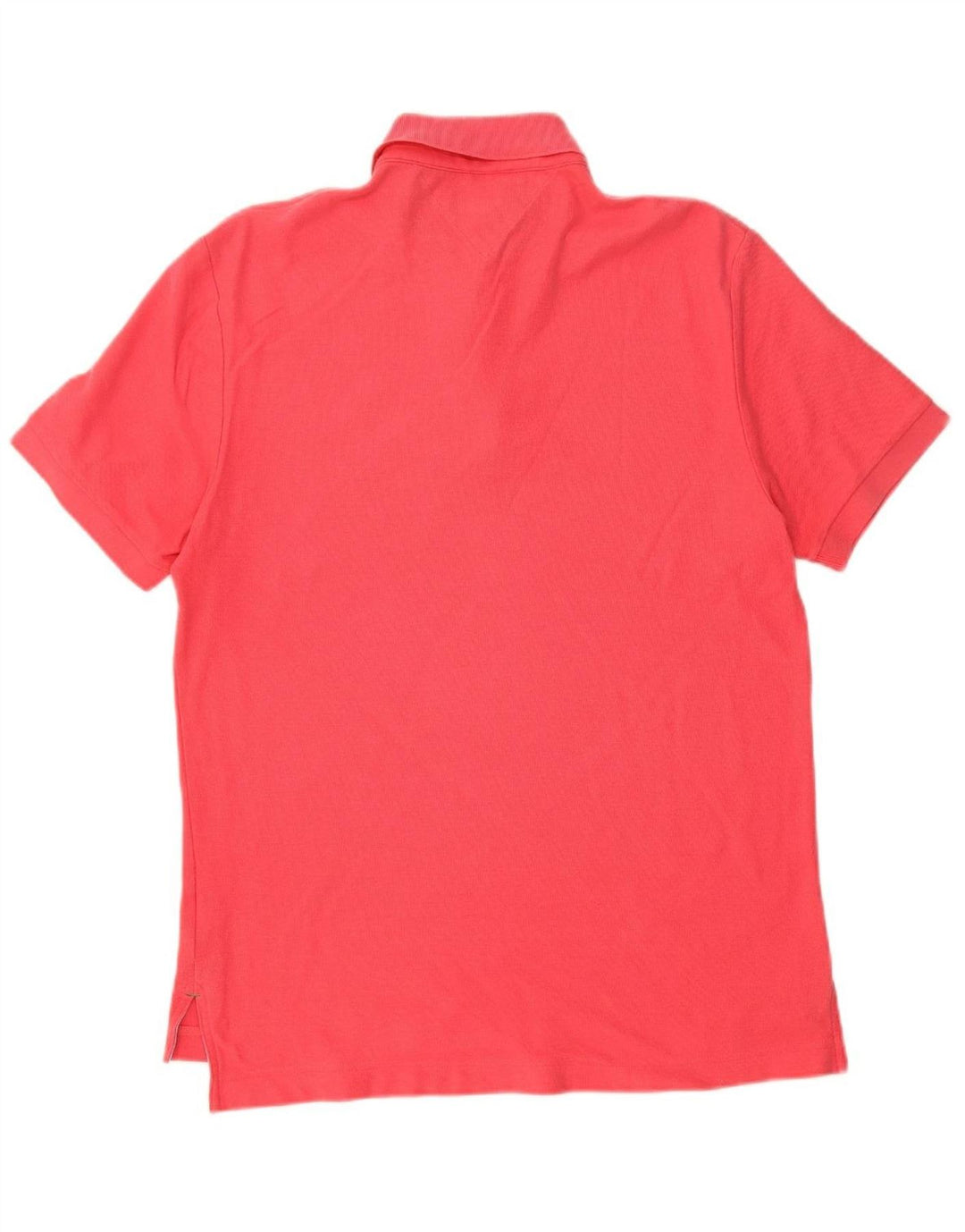 TOMMY HILFIGER Mens Polo Shirt Medium Pink Cotton