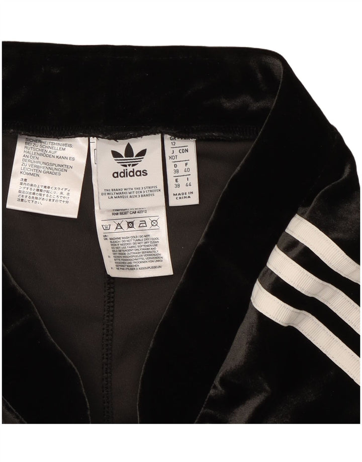 Adidas Dame Velour Leggings UK 12 Medium Sort Polyester