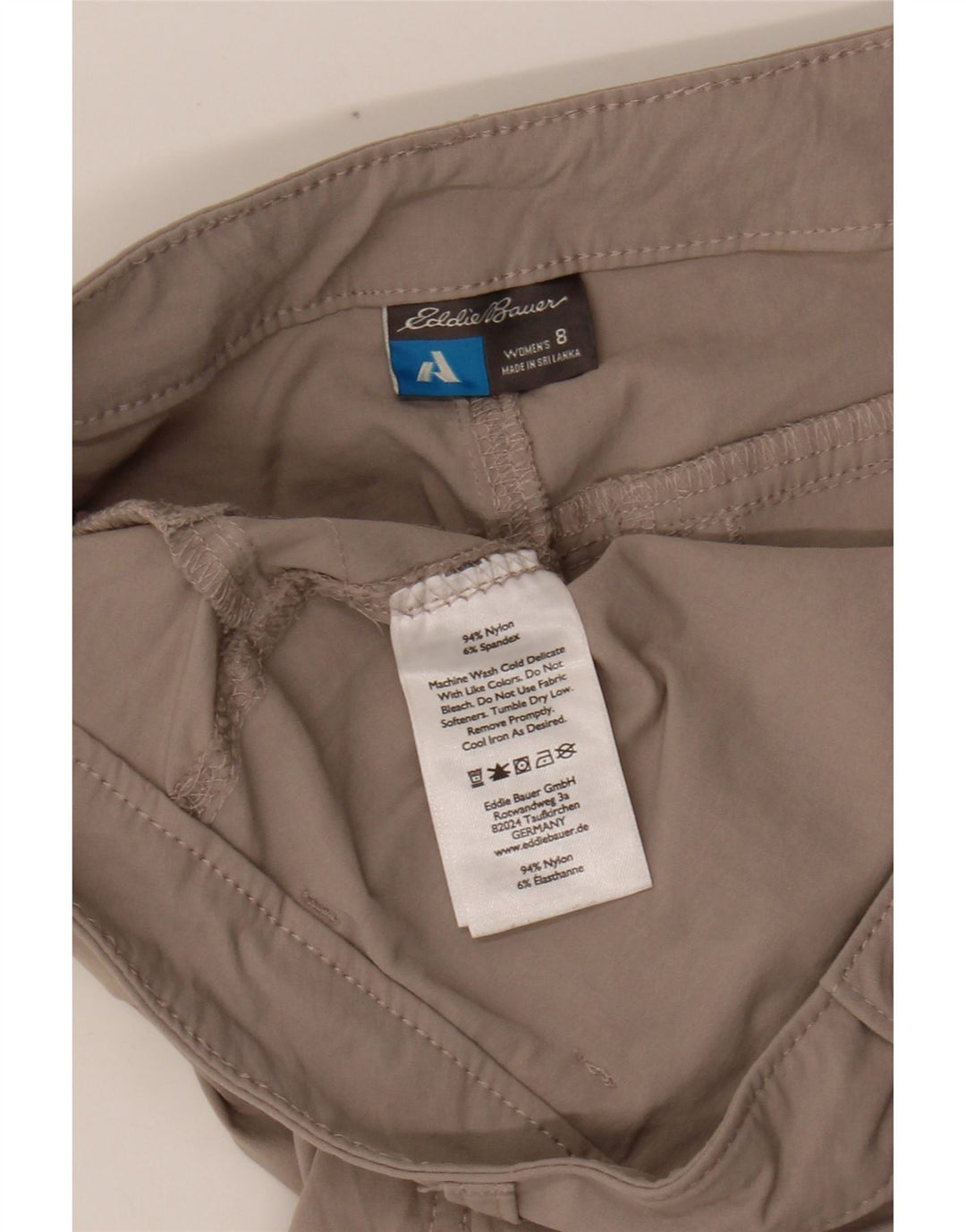 EDDIE BAUER Womens Straight Cargo Trousers US 8 Medium W30 L31 Grey Nylon