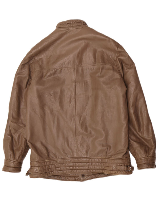 Camox Herre Bomber Læderjakke UK 38 Medium Brun