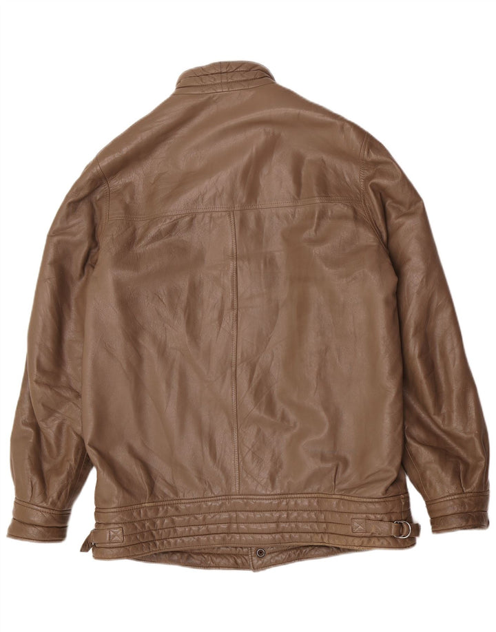 Camox Herre Bomber Læderjakke UK 38 Medium Brun