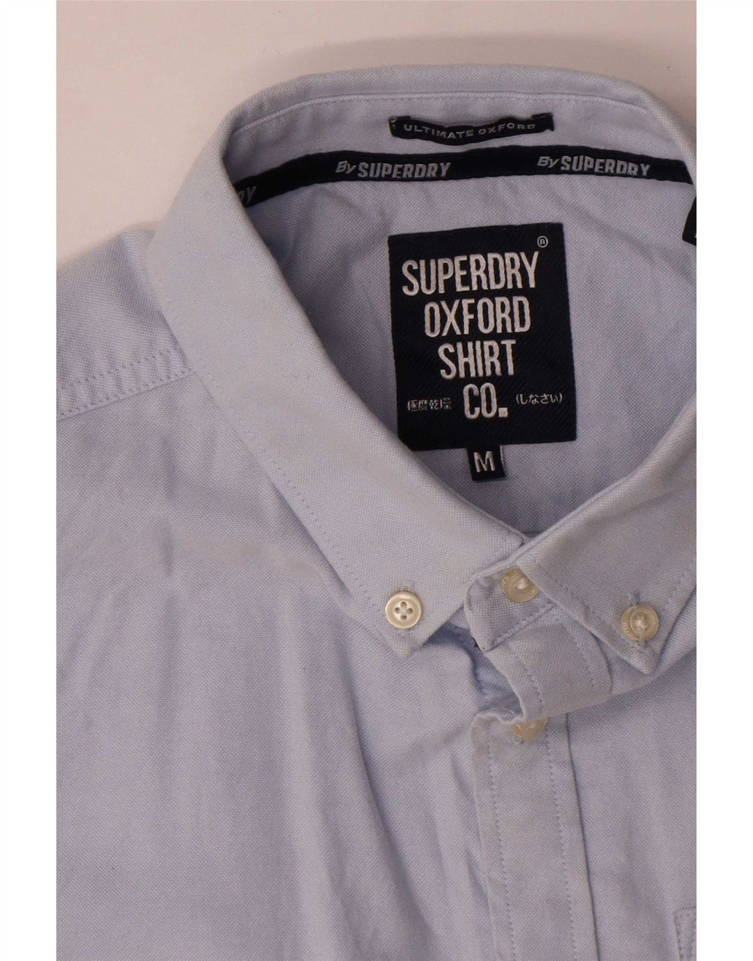 Superdry kortærmet herreskjorte mellemblå bomuld