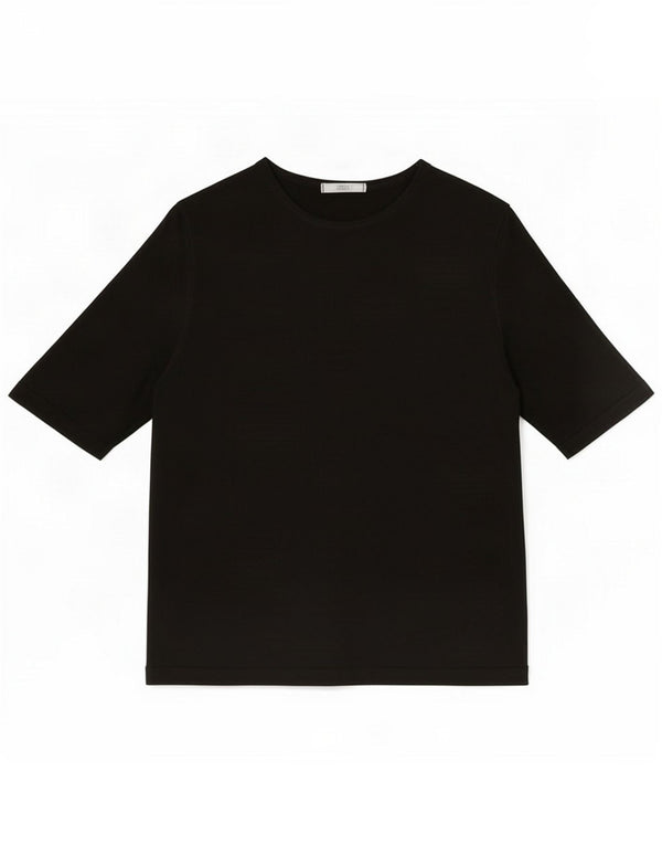 Marks & Spencer T-shirt top til kvinder UK 12 Medium Sort Akryl