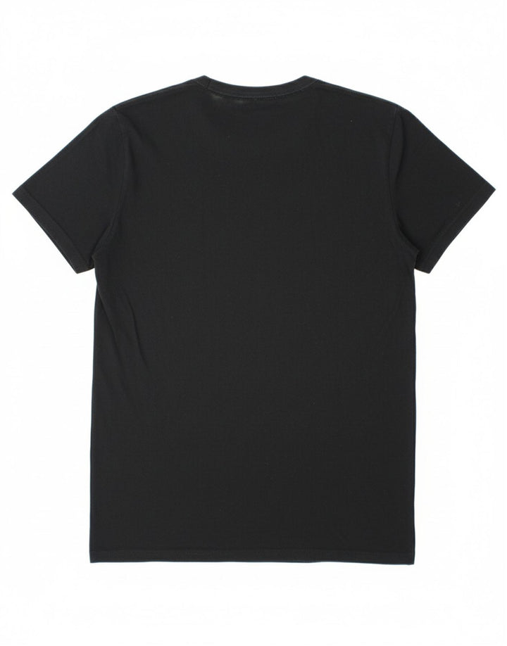 HOLLISTER Mens Graphic T-Shirt Top Small Black Cotton