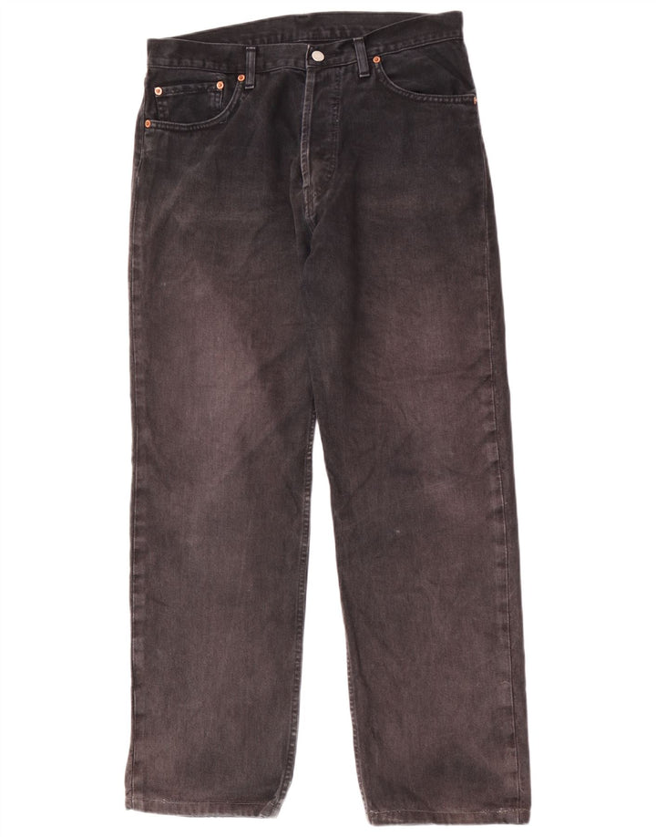 Levi's lige jeans til kvinder W36 L31 sort bomuld