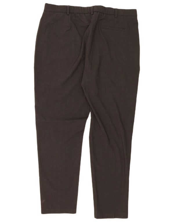 Marks & Spencer Dame Slim Chino Bukser UK 18 XL W36 L29 Grå Polyester