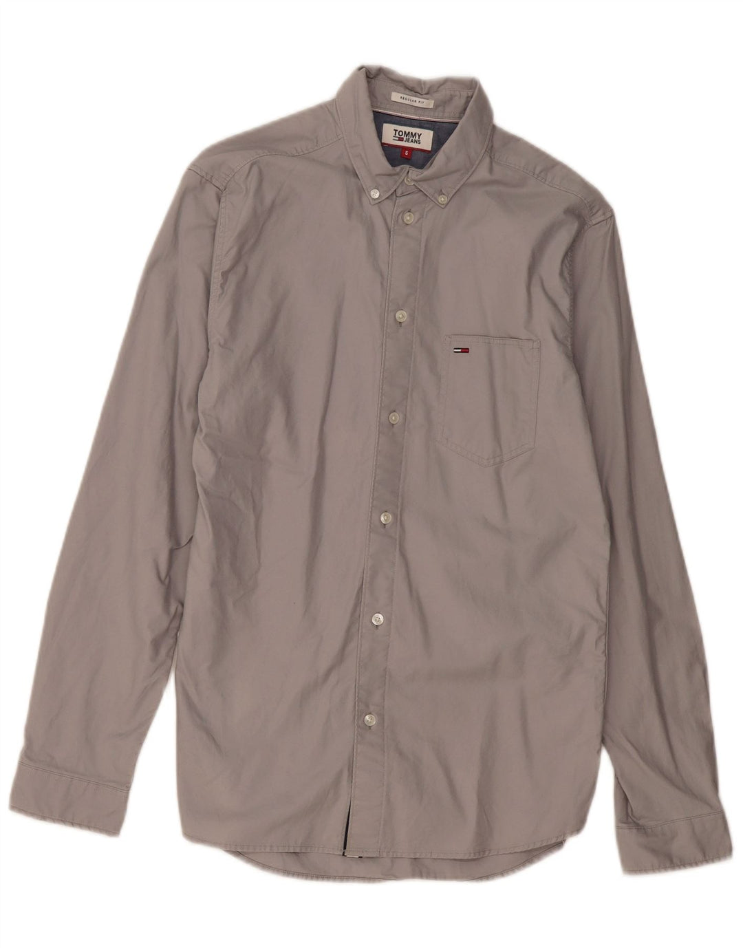 TOMMY HILFIGER Herre Regular Fit skjorte Lille grå bomuld