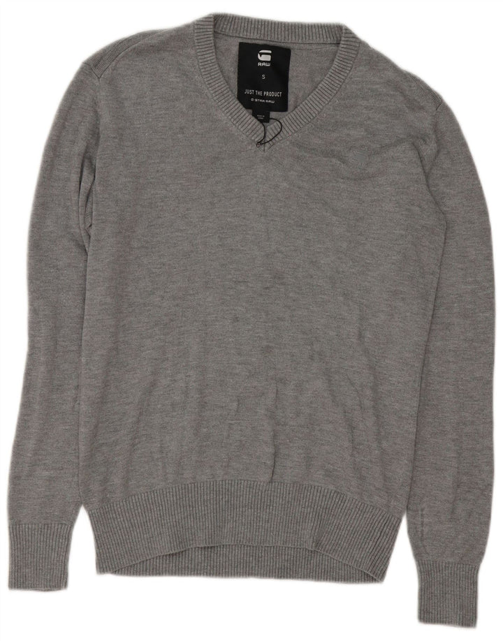 G-Star Herre V-hals sweater lille grå bomuld