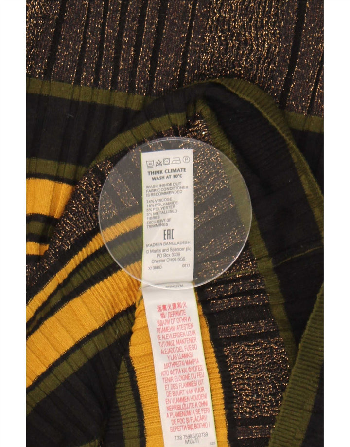 Marks & Spencer Dame Boat Neck Jumper Sweater UK 16 Large Multicolor