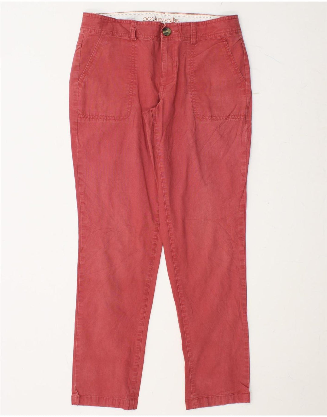 DOCKERS Slim Chinobukser til kvinder US 6 Medium W30 L30 Pink Bomuld