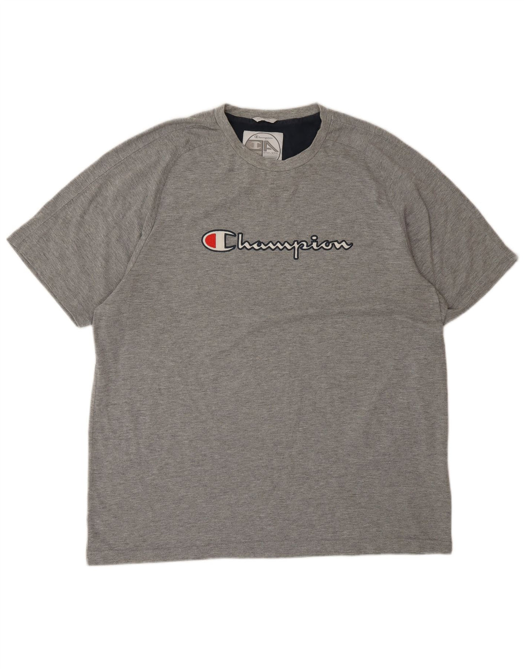 Champion Herre Grafisk T-Shirt Top 2XL Grå Bomuld