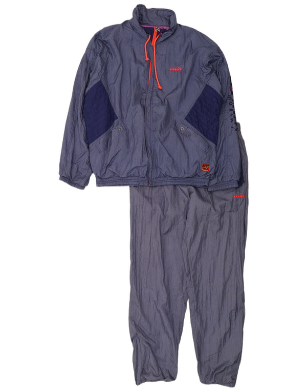 Diadora Graphic Full Tracksuit Large Marineblå Colourblock