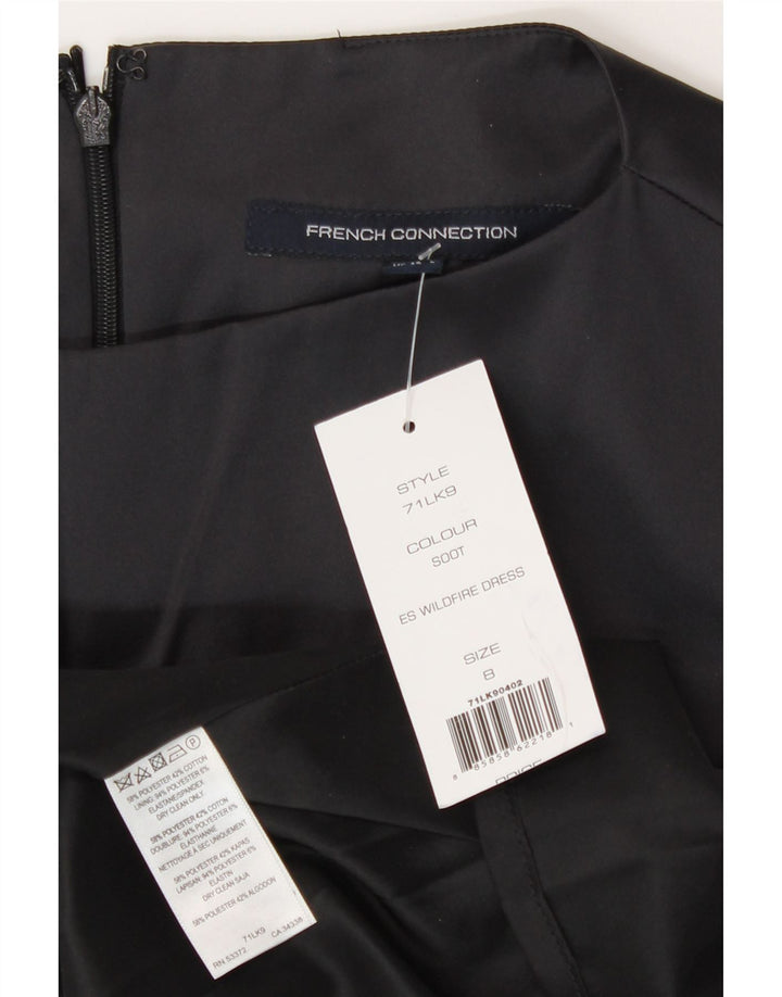 French Connection Dame Ærmeløs A-Line Kjole UK 8 Small Black Polyester