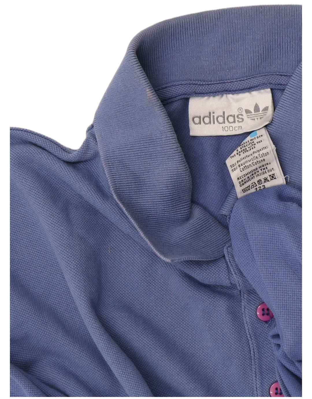 Adidas Polo Shirt til mænd, stor blå bomuld