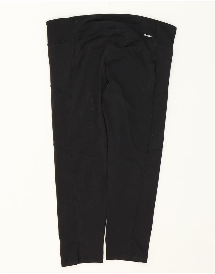 ADIDAS Womens Climalite Capri Leggings UK 16/18 Large Black Polyester Vintage Adidas and Second-Hand Adidas from Messina Hembry 