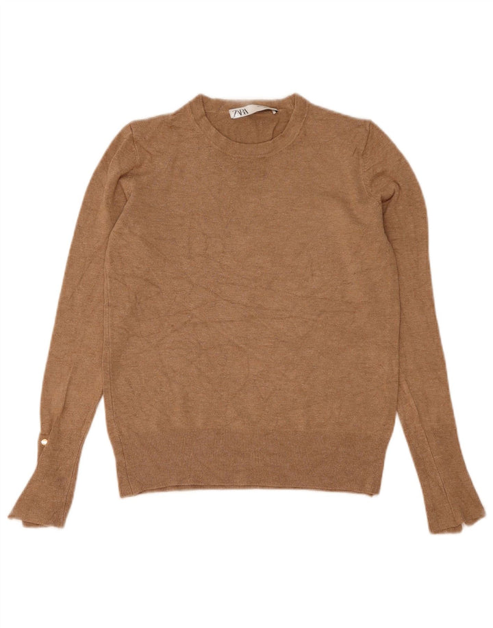 Zara Dame sweater med rund hals DK 12 Medium Beige