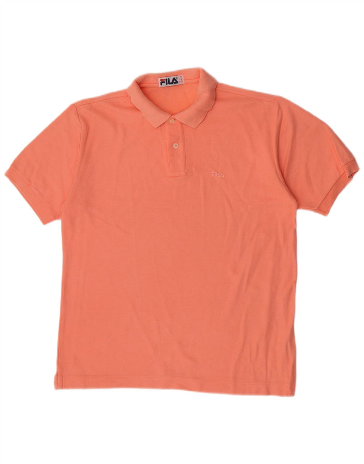 Fila Poloskjorte til mænd IT 48 Medium Orange Bomuld