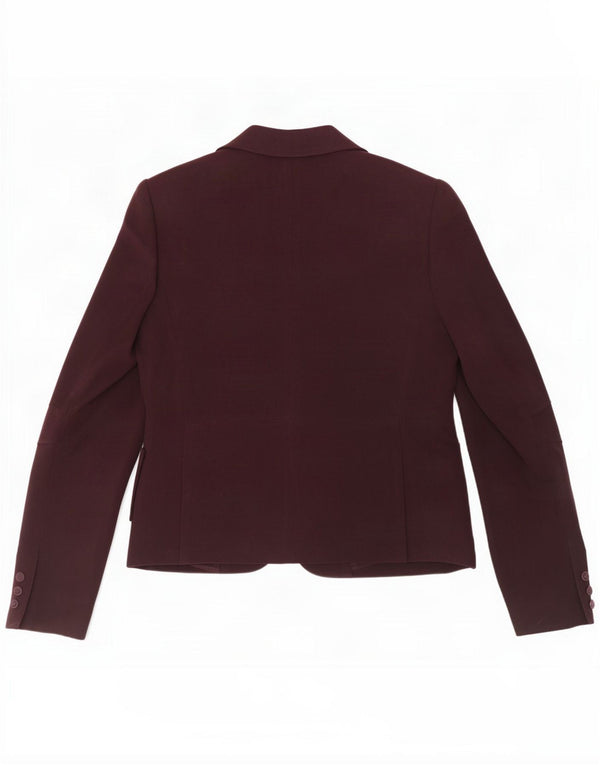Jigsaw Dame 3-knaps blazerjakke UK 10 Small Burgundy Wool