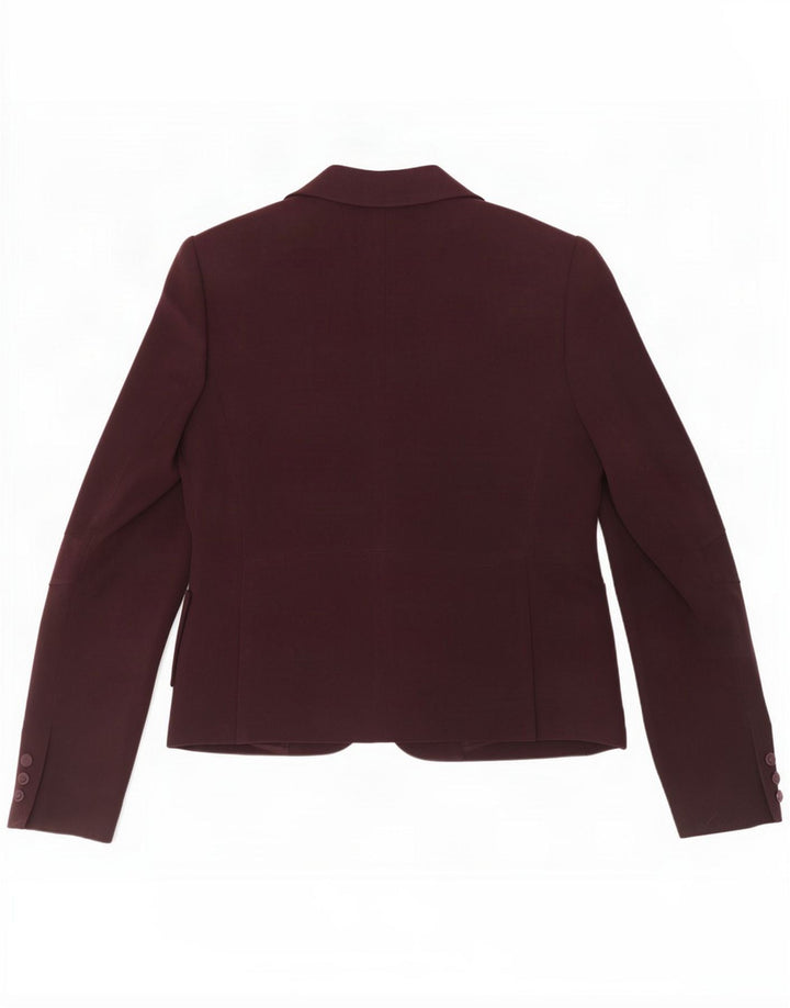 Jigsaw Dame 3-knaps blazerjakke UK 10 Small Burgundy Wool