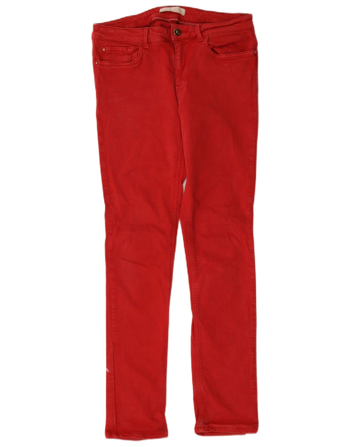 Zara Dame Skinny Jeans EU 40 Medium W30 L30 Rød