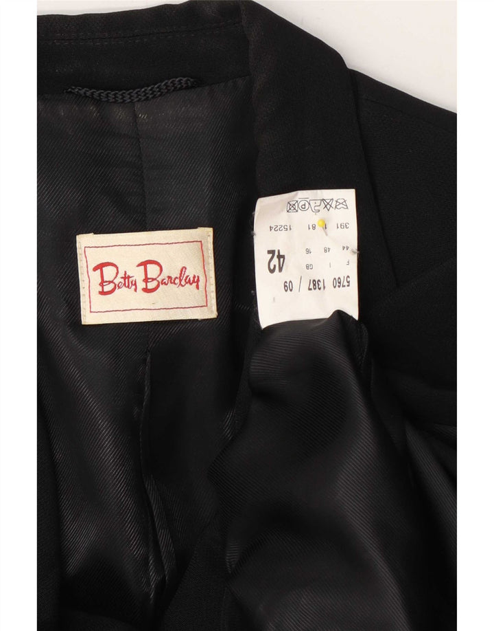Betty Barclay Dame 5-knaps blazerjakke UK 16 Large Black Acetate
