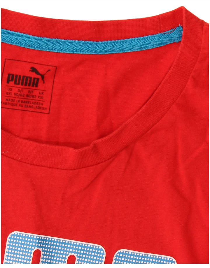 Puma Herre Grafisk T-Shirt Top 2XL Rød