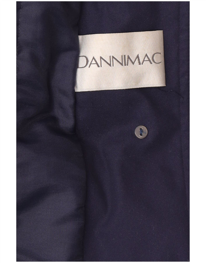 Dunnimac Dame Overfrakke UK 18 XL Navy Blue Polyester Classic
